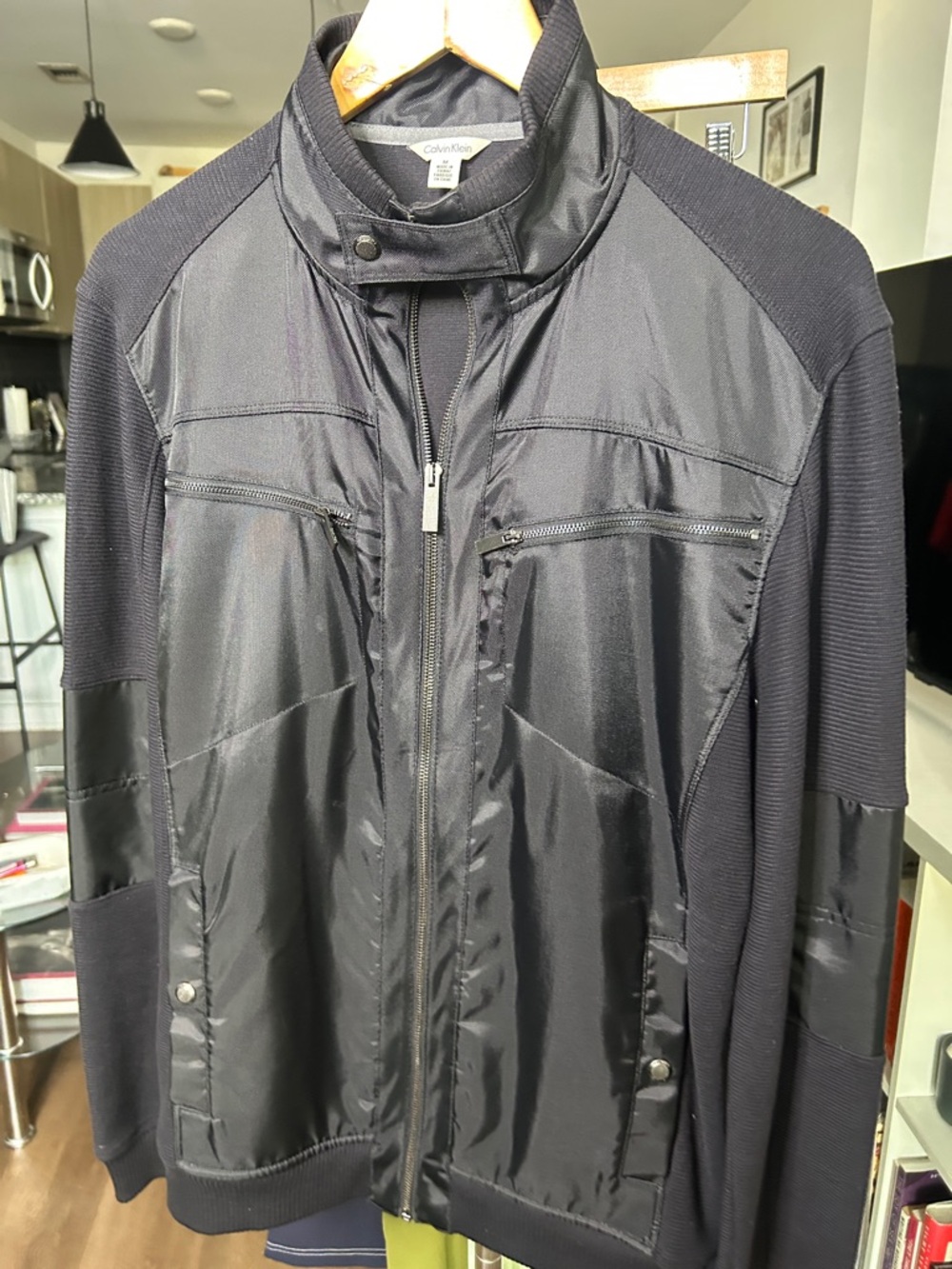 Calvin Klein Men's Black Lightweight Hybrid Jacket